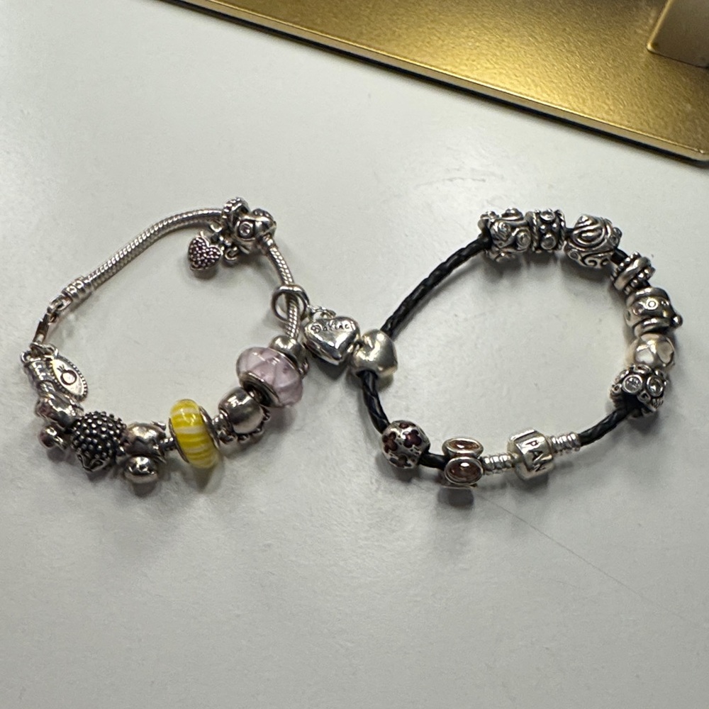 Two pack Pandora bracelet with charms